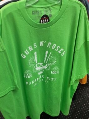 Guns N' Roses Graphic Tee in Bright Green